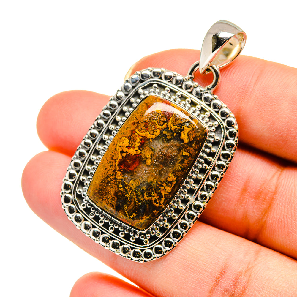 Moroccan Agate Pendants handcrafted by Anasilvercos - PD12241