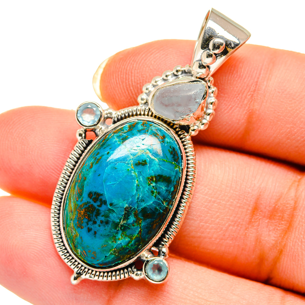 Chrysocolla Pendants handcrafted by Anasilvercos - PD12247