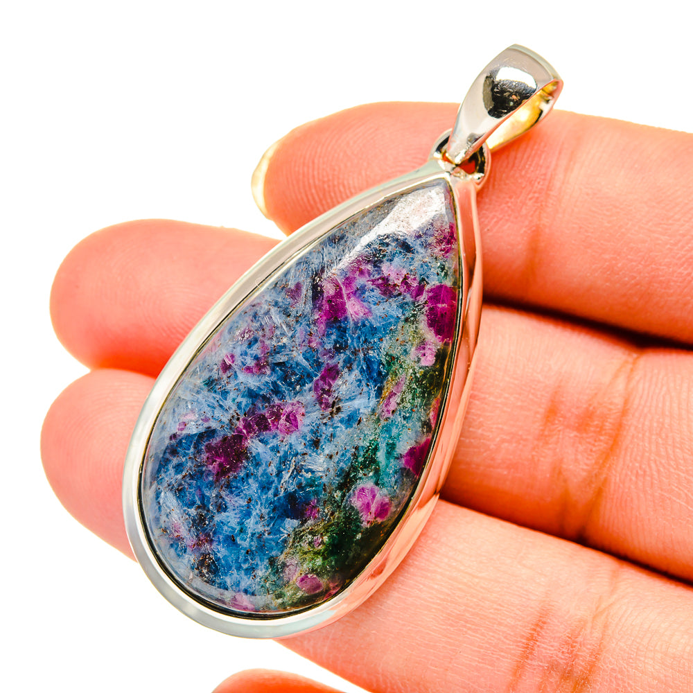 Ruby Fuchsite Pendants handcrafted by Anasilvercos - PD12249