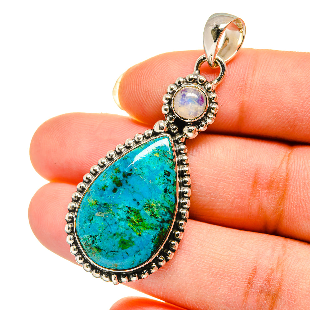 Chrysocolla Pendants handcrafted by Anasilvercos - PD12252