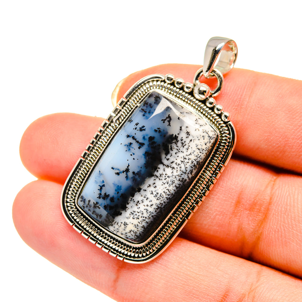 Dendritic Opal Pendants handcrafted by Anasilvercos - PD12255