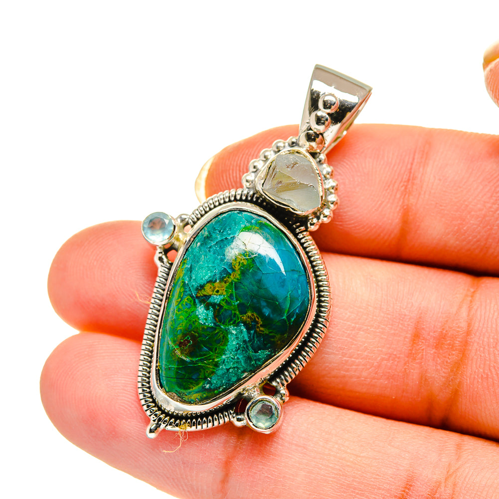 Chrysocolla Pendants handcrafted by Anasilvercos - PD12262
