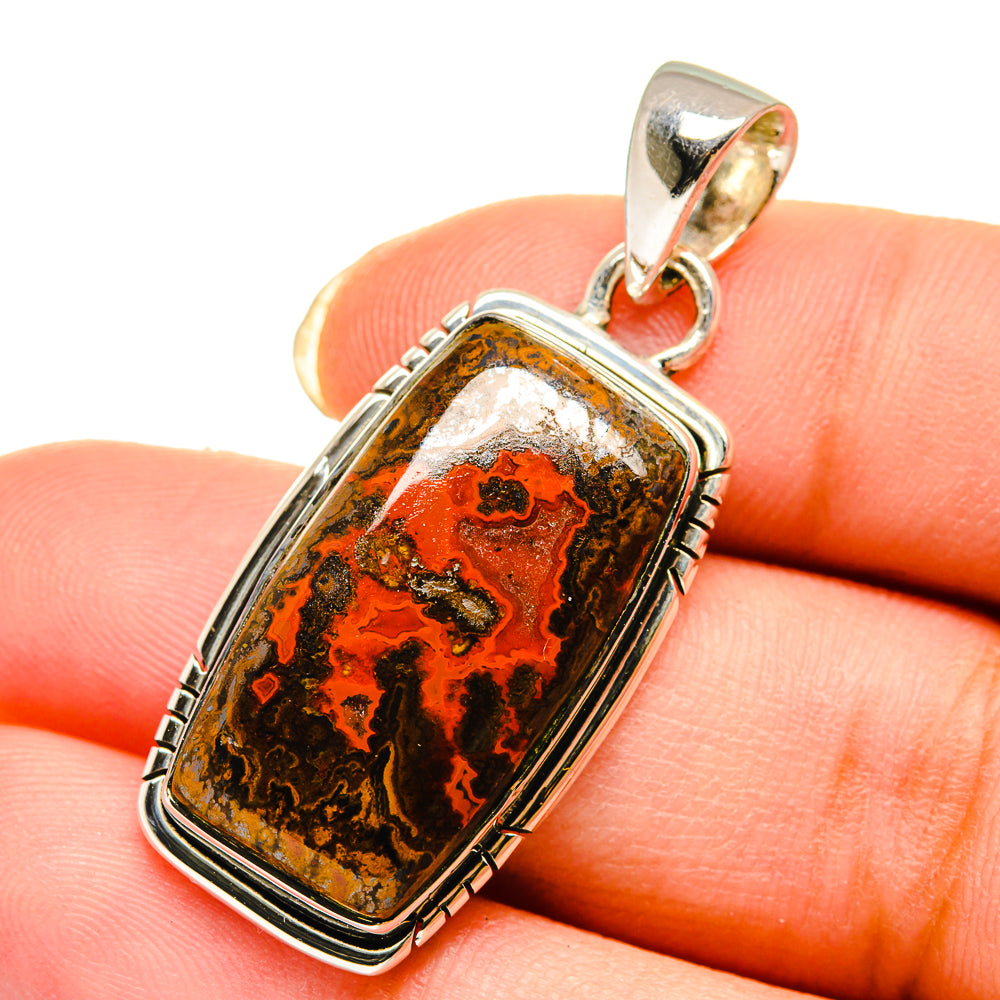 Moroccan Agate Pendants handcrafted by Anasilvercos - PD12263