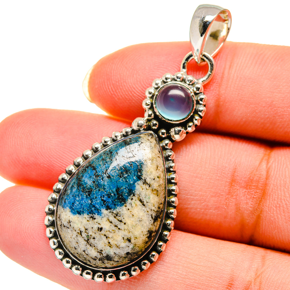 K2 Blue Azurite Pendants handcrafted by Anasilvercos - PD12269