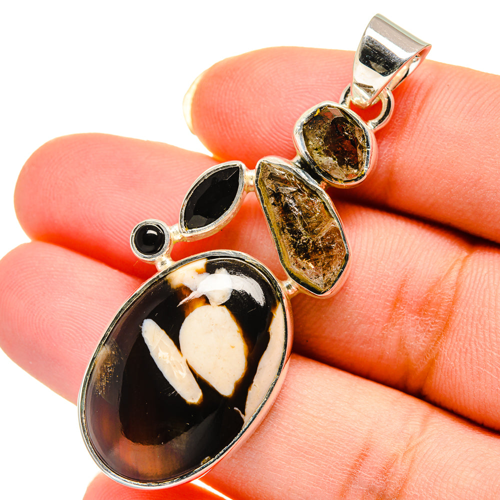Peanut Wood Jasper Pendants handcrafted by Anasilvercos - PD12276