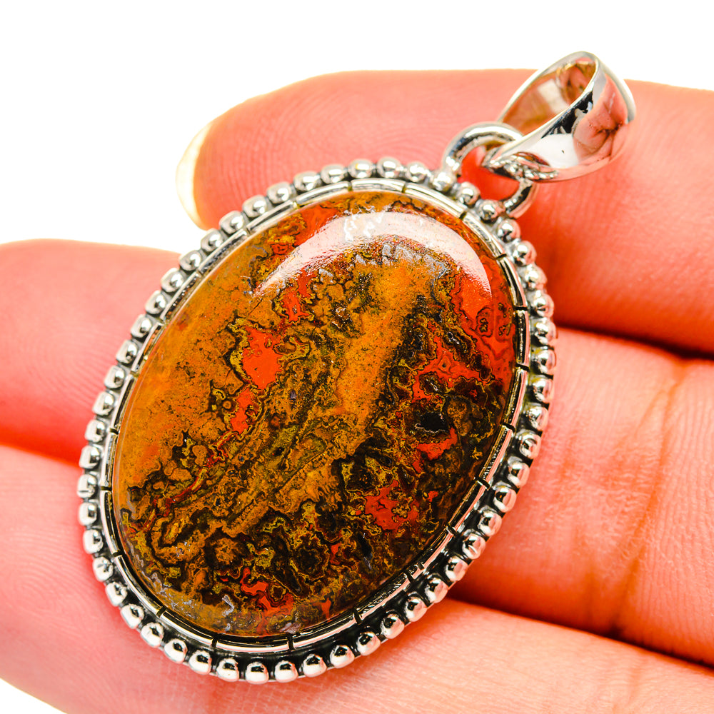 Moroccan Agate Pendants handcrafted by Anasilvercos - PD12285