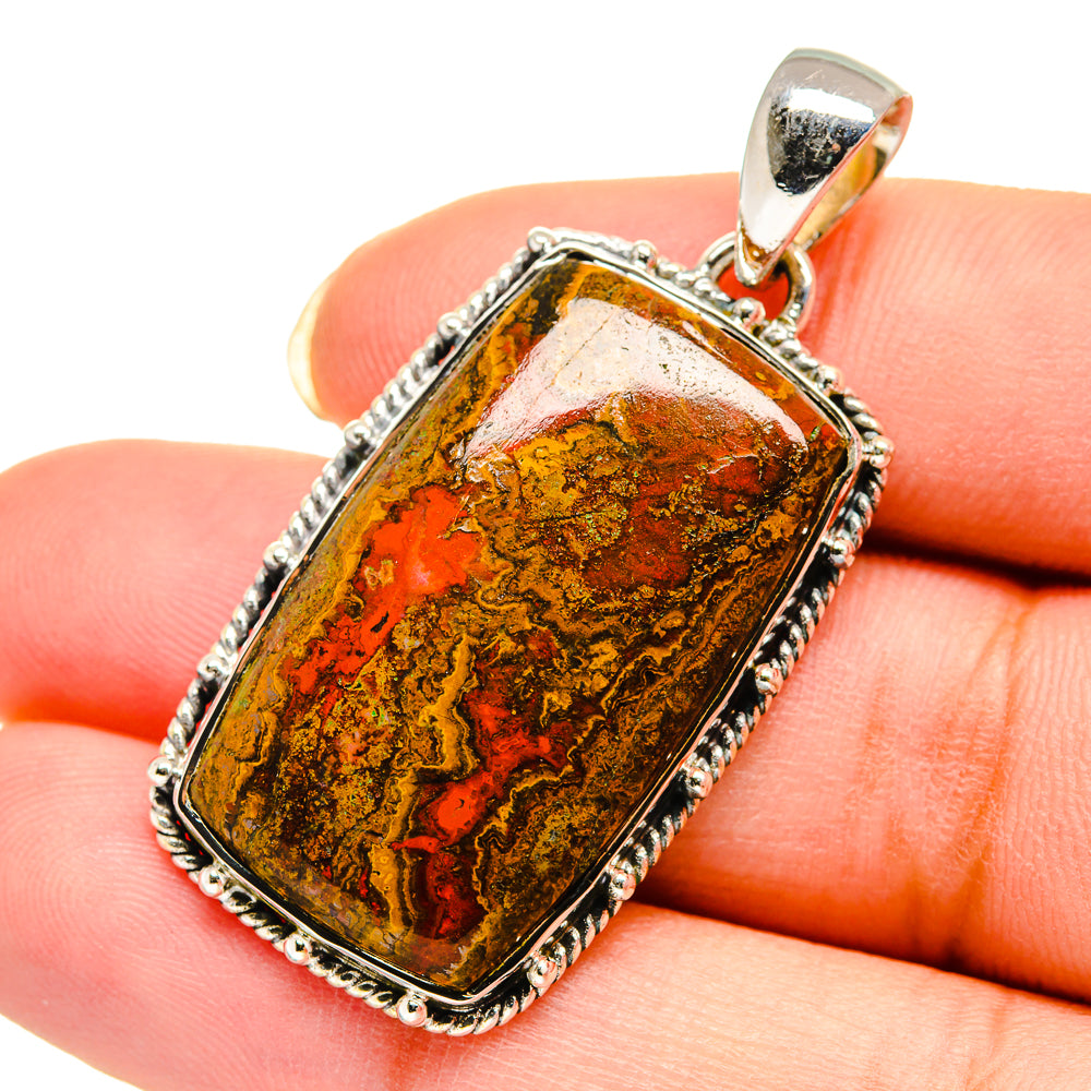 Moroccan Agate Pendants handcrafted by Anasilvercos - PD12287