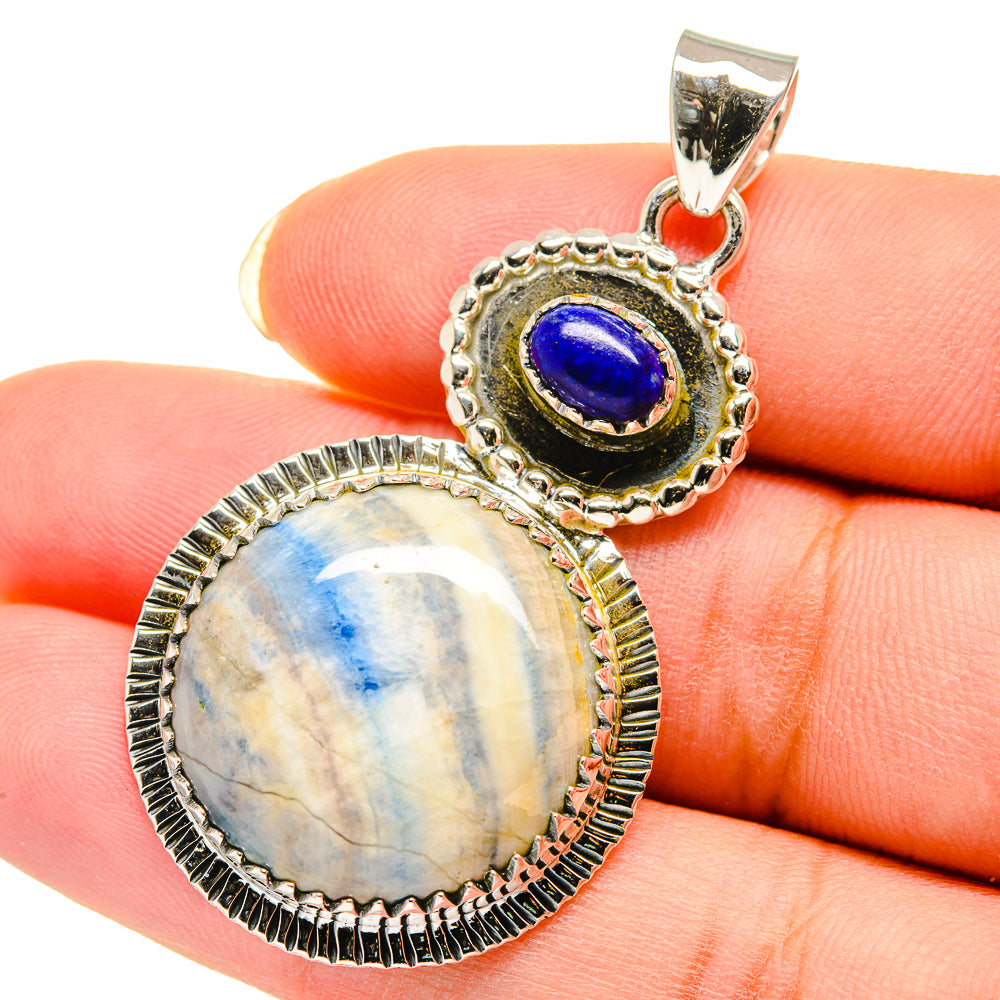 Blue Scheelite Pendants handcrafted by Anasilvercos - PD12295