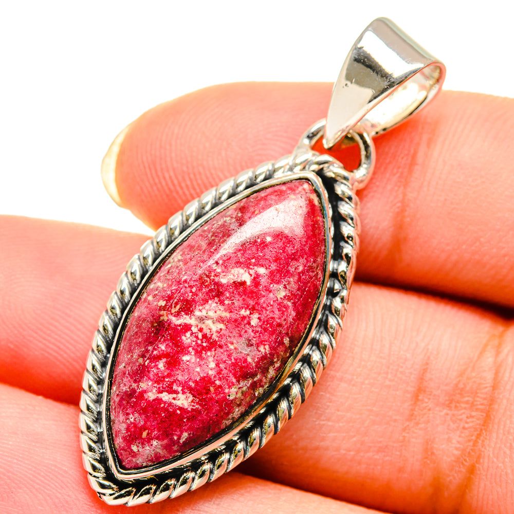 Thulite Pendants handcrafted by Anasilvercos - PD12296