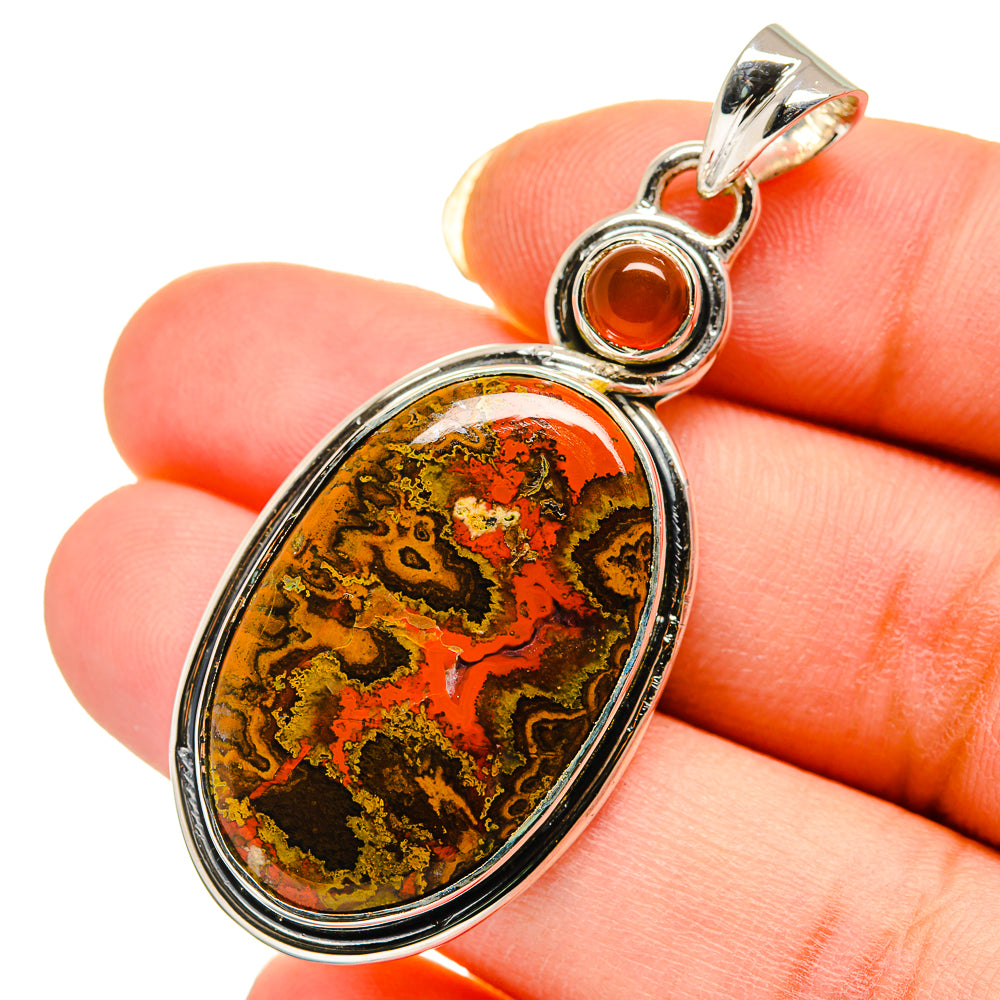 Moroccan Agate Pendants handcrafted by Anasilvercos - PD12308