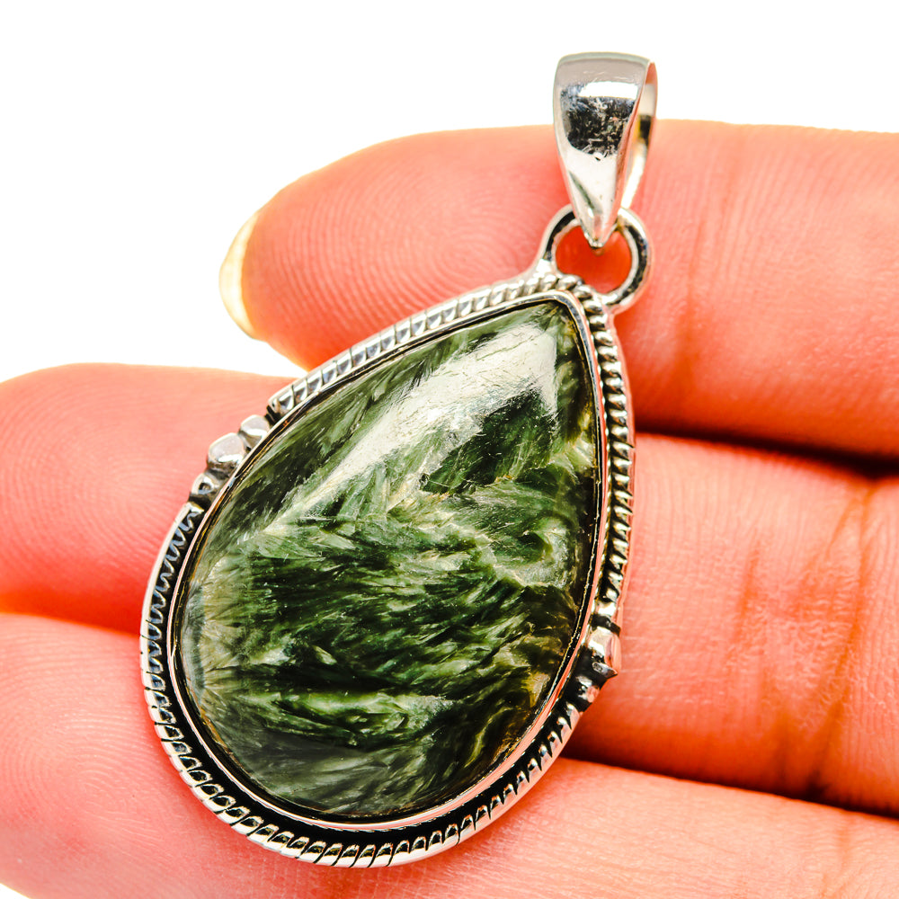 Seraphinite Pendants handcrafted by Anasilvercos - PD12314