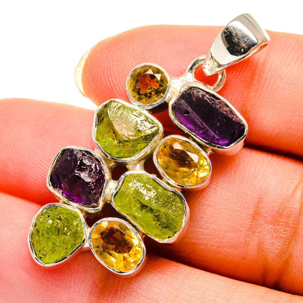 Peridot Pendants handcrafted by Anasilvercos - PD12326
