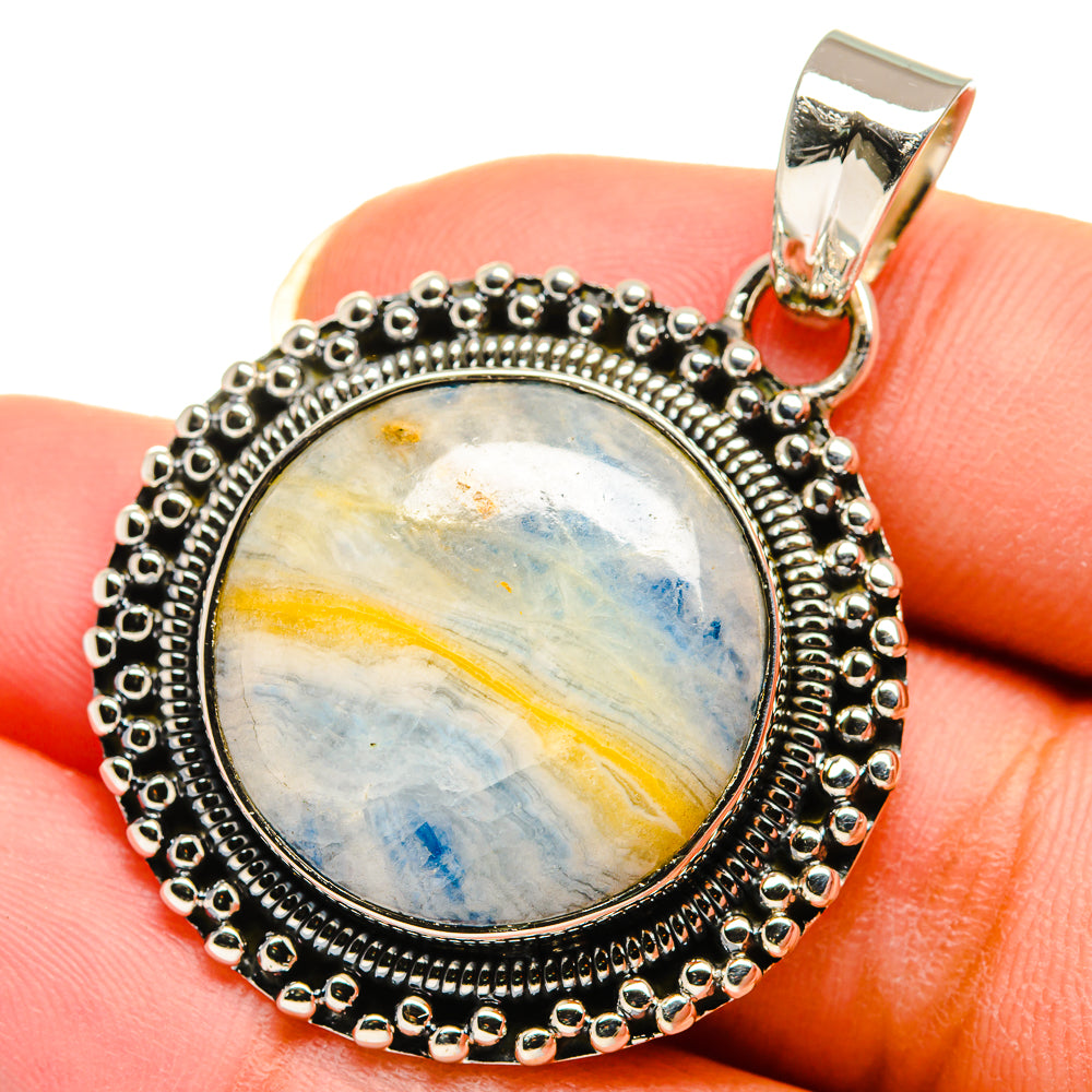 Blue Scheelite Pendants handcrafted by Anasilvercos - PD12329
