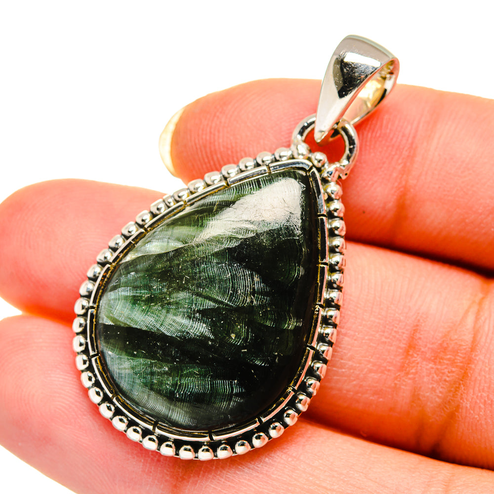 Seraphinite Pendants handcrafted by Anasilvercos - PD12332