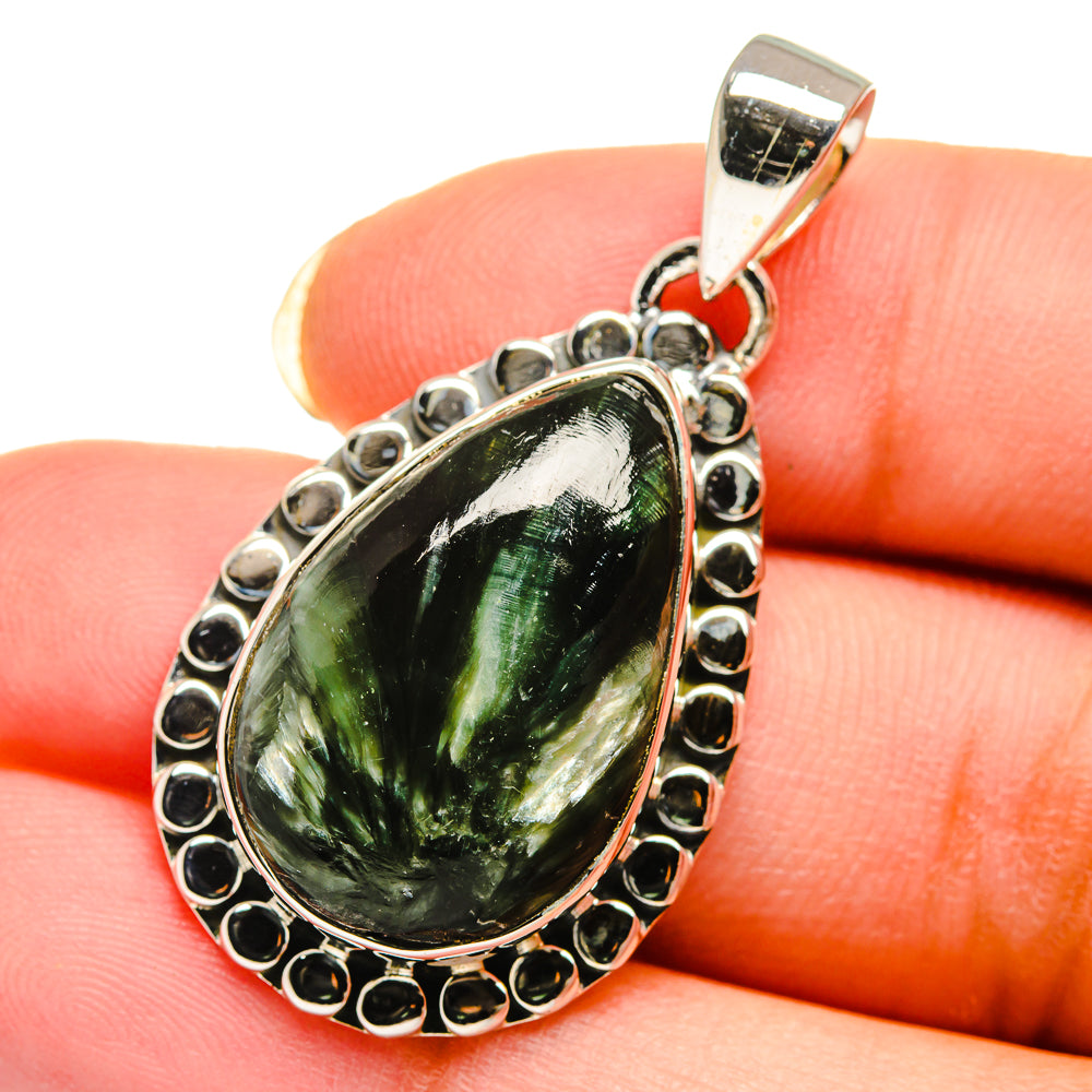 Seraphinite Pendants handcrafted by Anasilvercos - PD12335