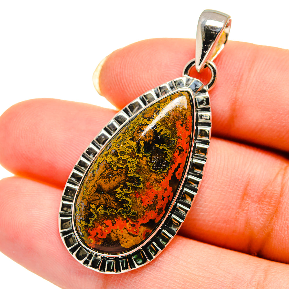 Moroccan Agate Pendants handcrafted by Anasilvercos - PD12337