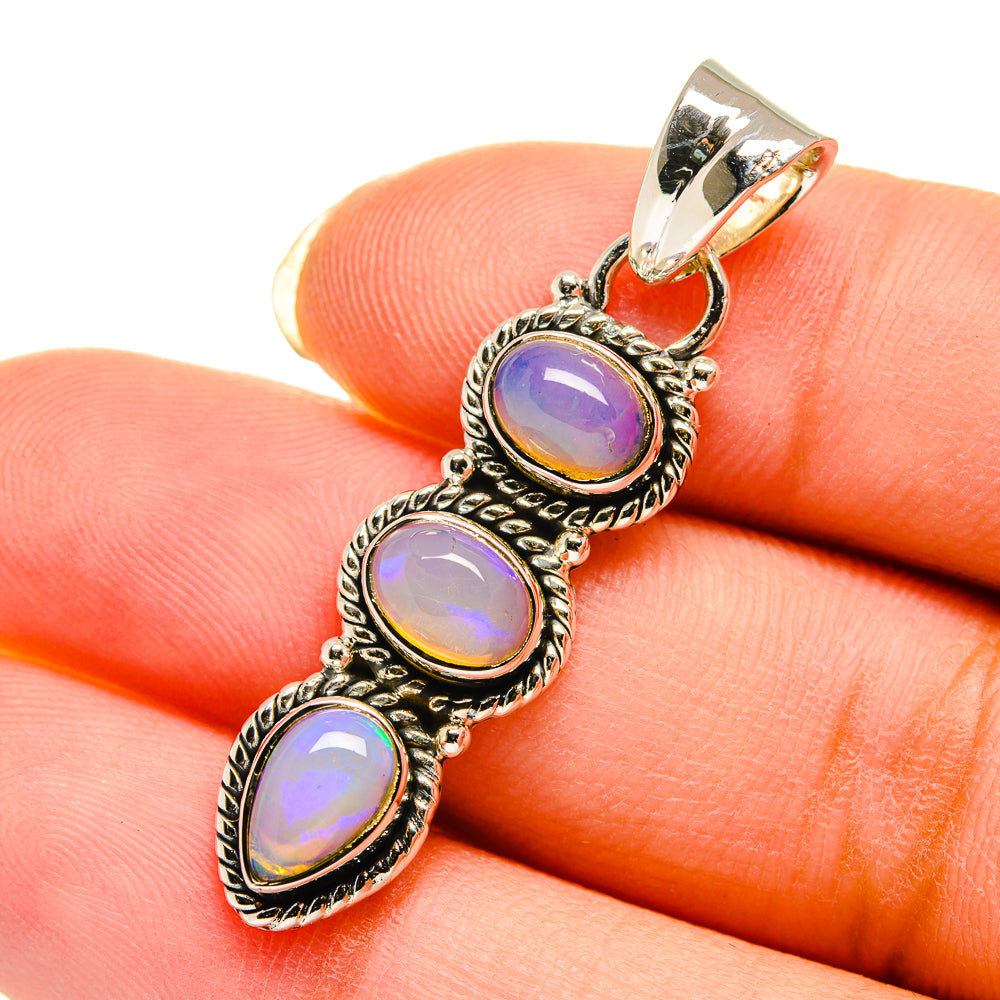 Ethiopian Opal Pendants handcrafted by Anasilvercos - PD12346