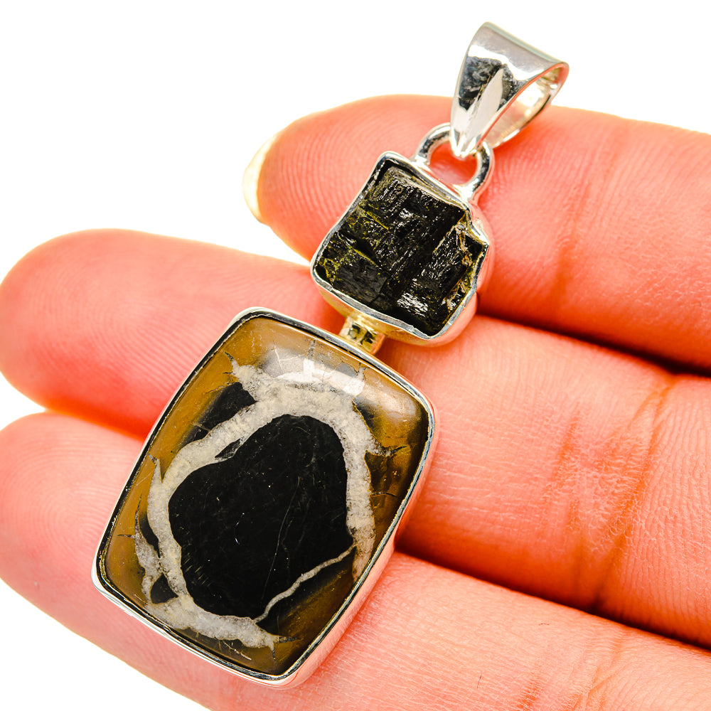 Septarian Geode Pendants handcrafted by Anasilvercos - PD12355