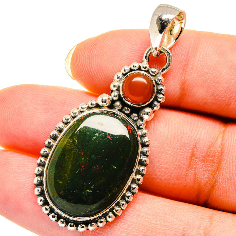 Bloodstone Pendants handcrafted by Anasilvercos - PD12358