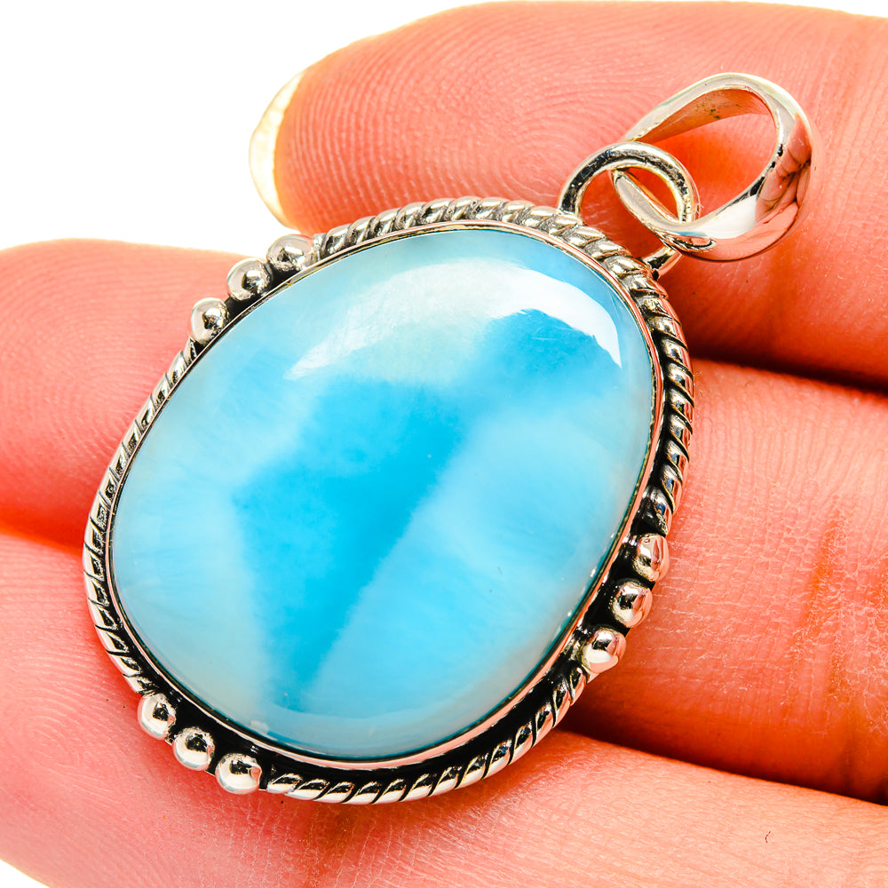Larimar Pendants handcrafted by Anasilvercos - PD12359