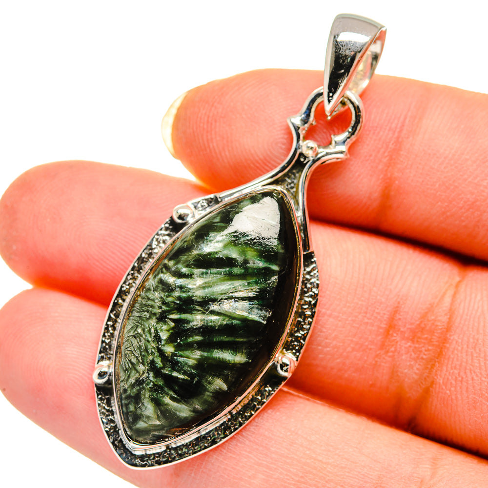 Seraphinite Pendants handcrafted by Anasilvercos - PD12362