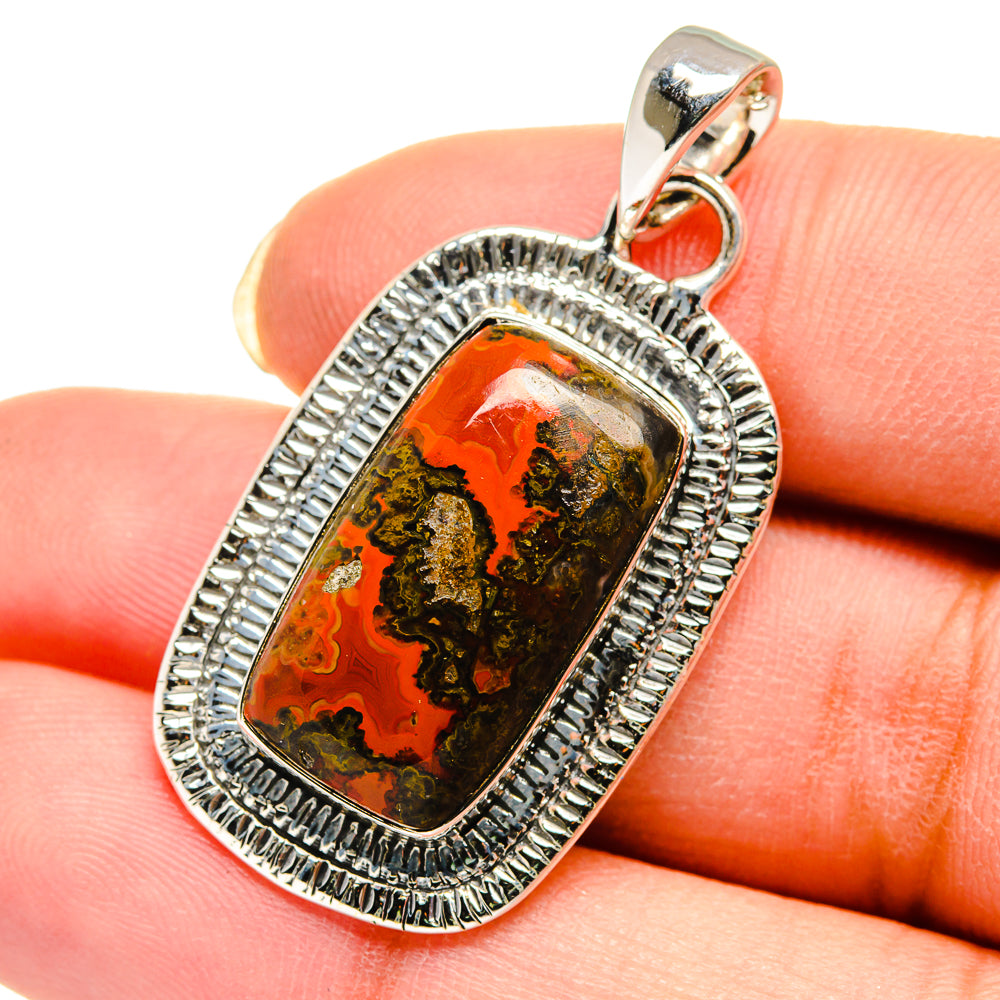 Moroccan Agate Pendants handcrafted by Anasilvercos - PD12370