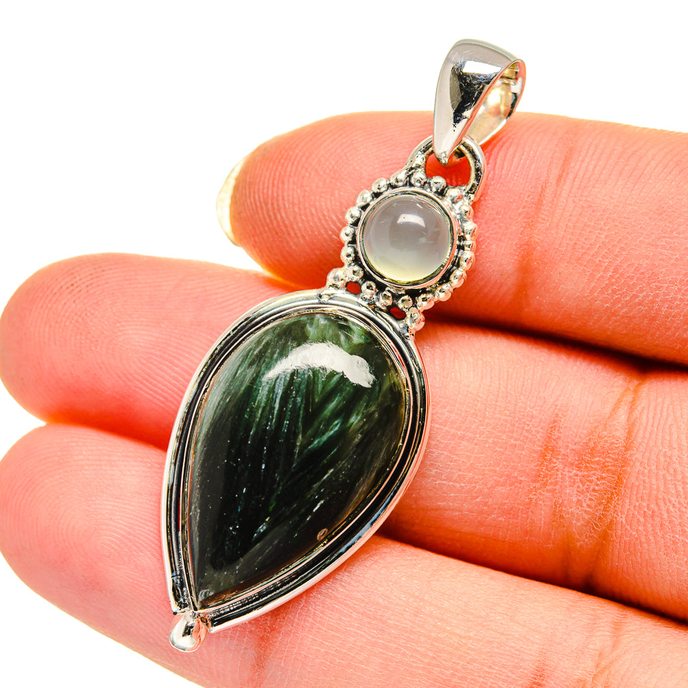 Seraphinite Pendants handcrafted by Anasilvercos - PD12373