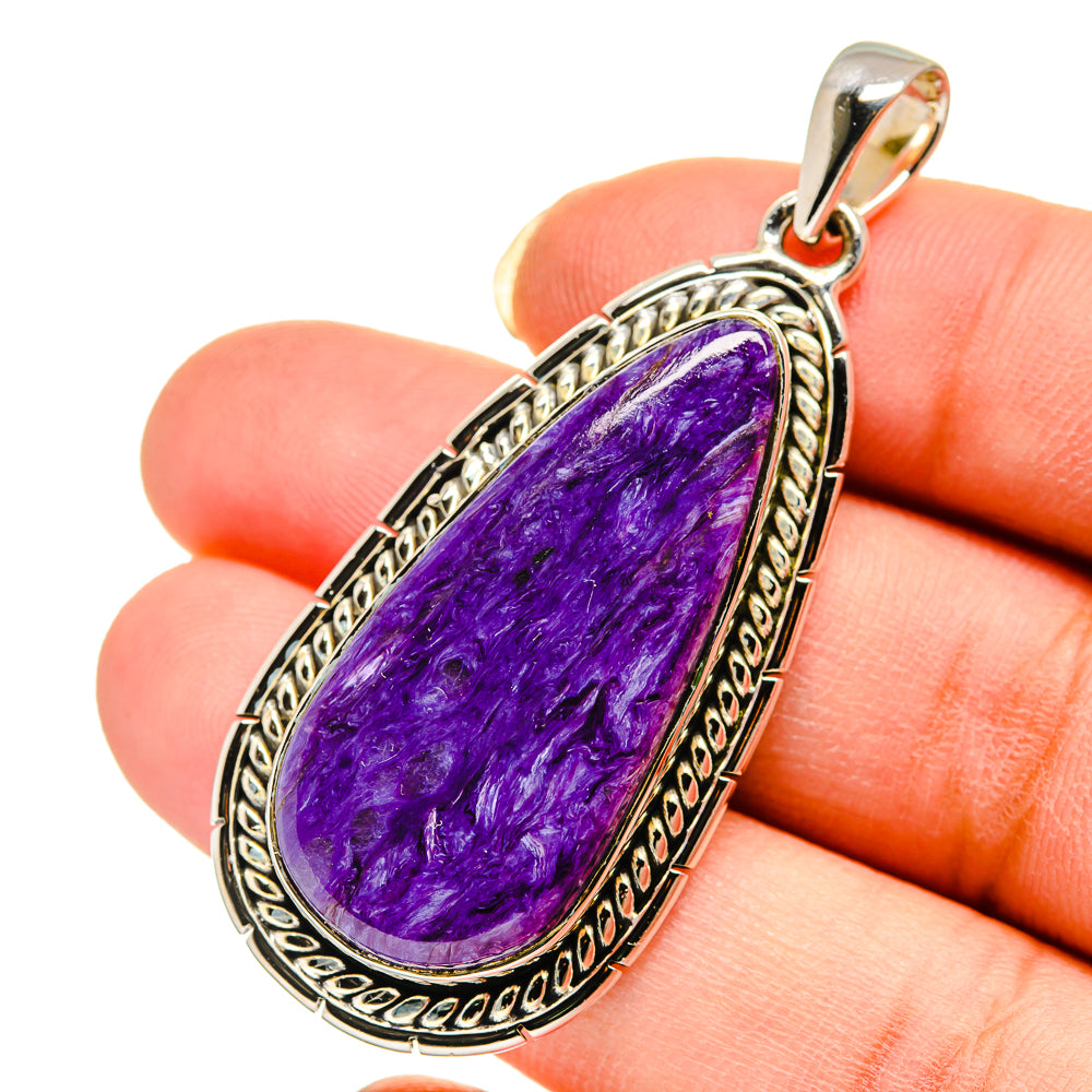 Charoite Pendants handcrafted by Anasilvercos - PD12377