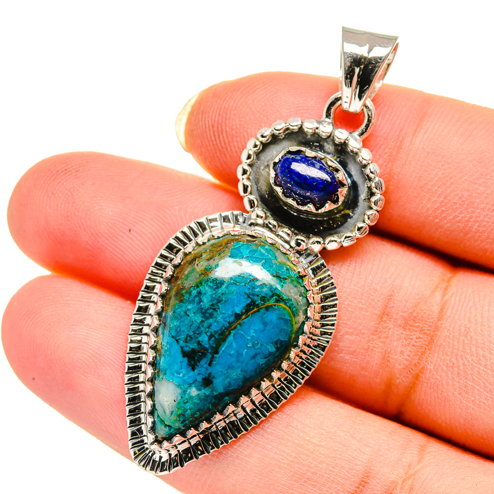 Chrysocolla Pendants handcrafted by Anasilvercos - PD12378