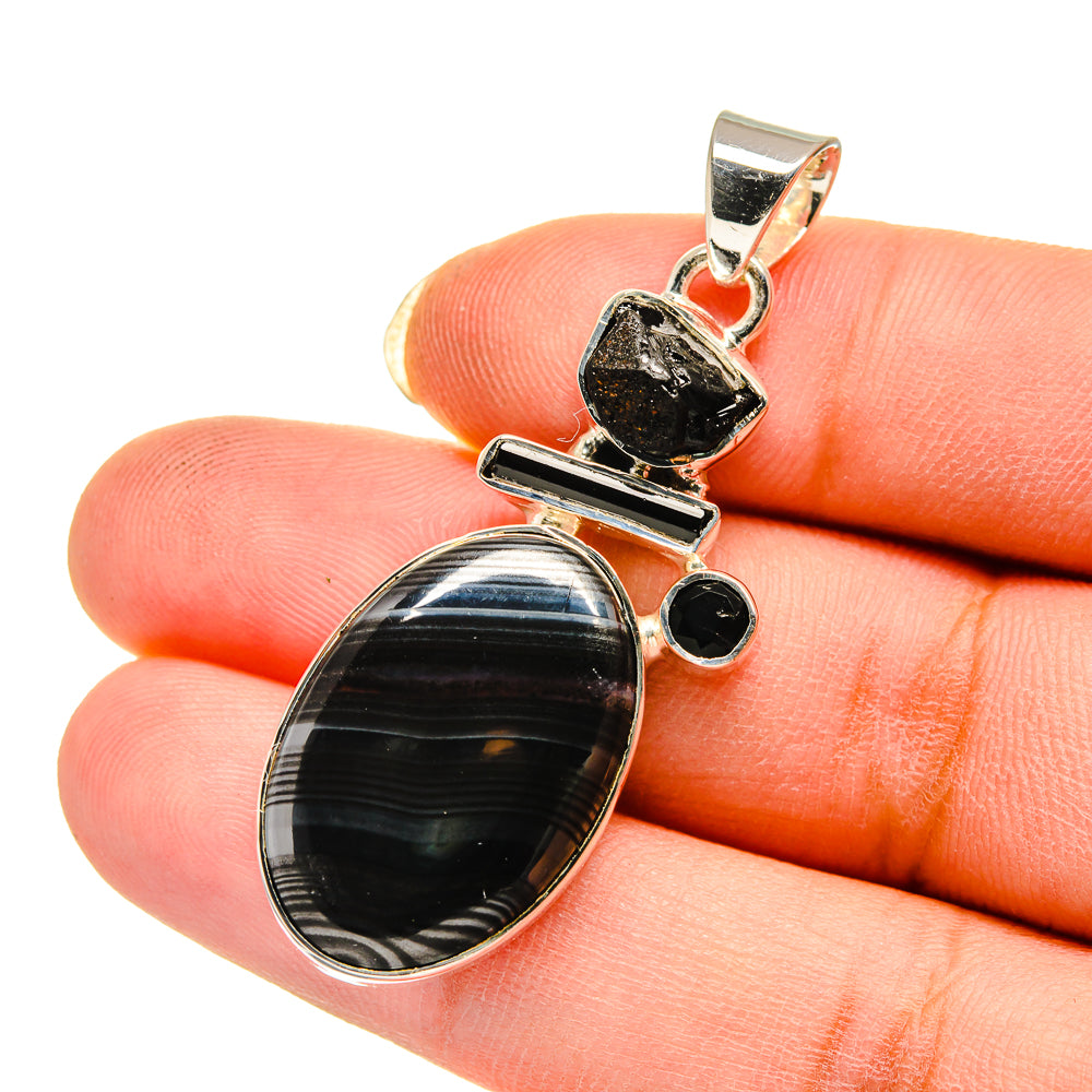 Psilomelane Pendants handcrafted by Anasilvercos - PD12388