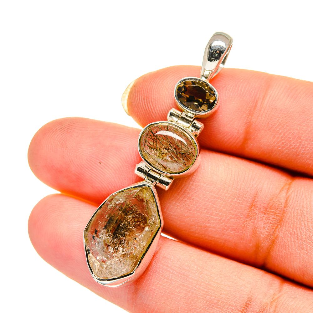Herkimer Diamond Pendants handcrafted by Anasilvercos - PD12391