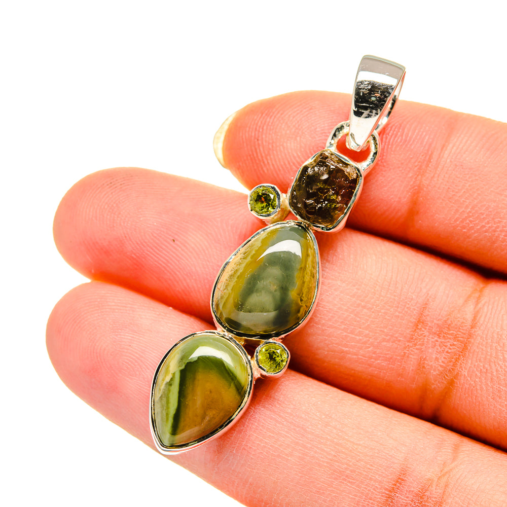 Willow Creek Jasper Pendants handcrafted by Anasilvercos - PD12394