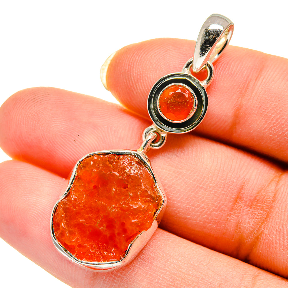 Carnelian Pendants handcrafted by Anasilvercos - PD12402