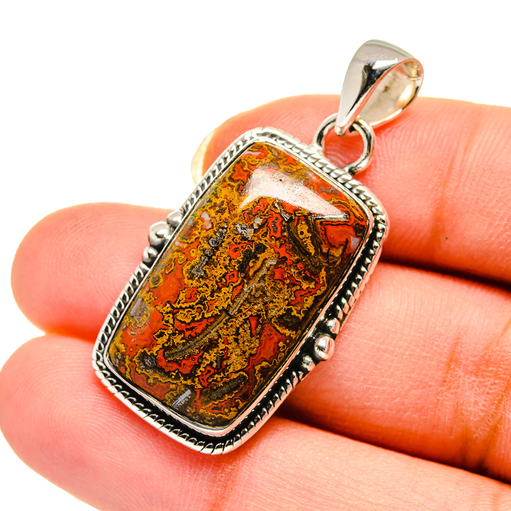 Moroccan Agate Pendants handcrafted by Anasilvercos - PD12407