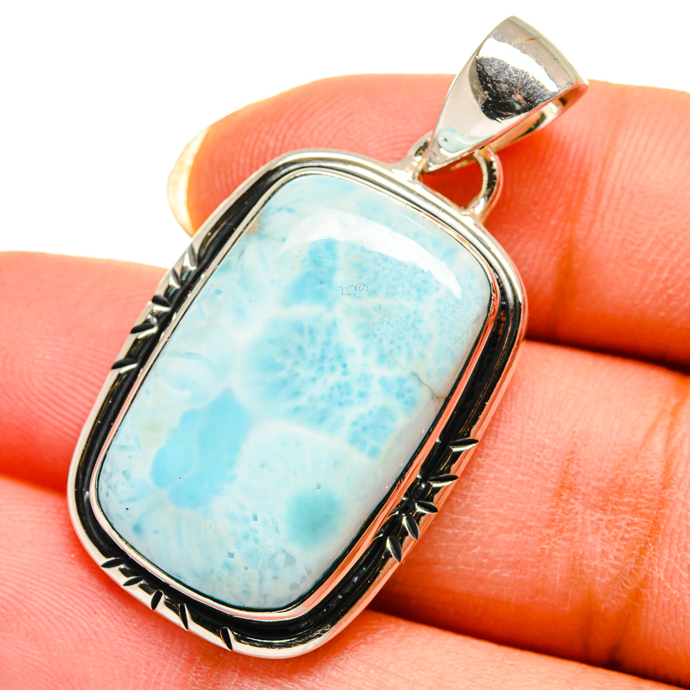 Larimar Pendants handcrafted by Anasilvercos - PD12427