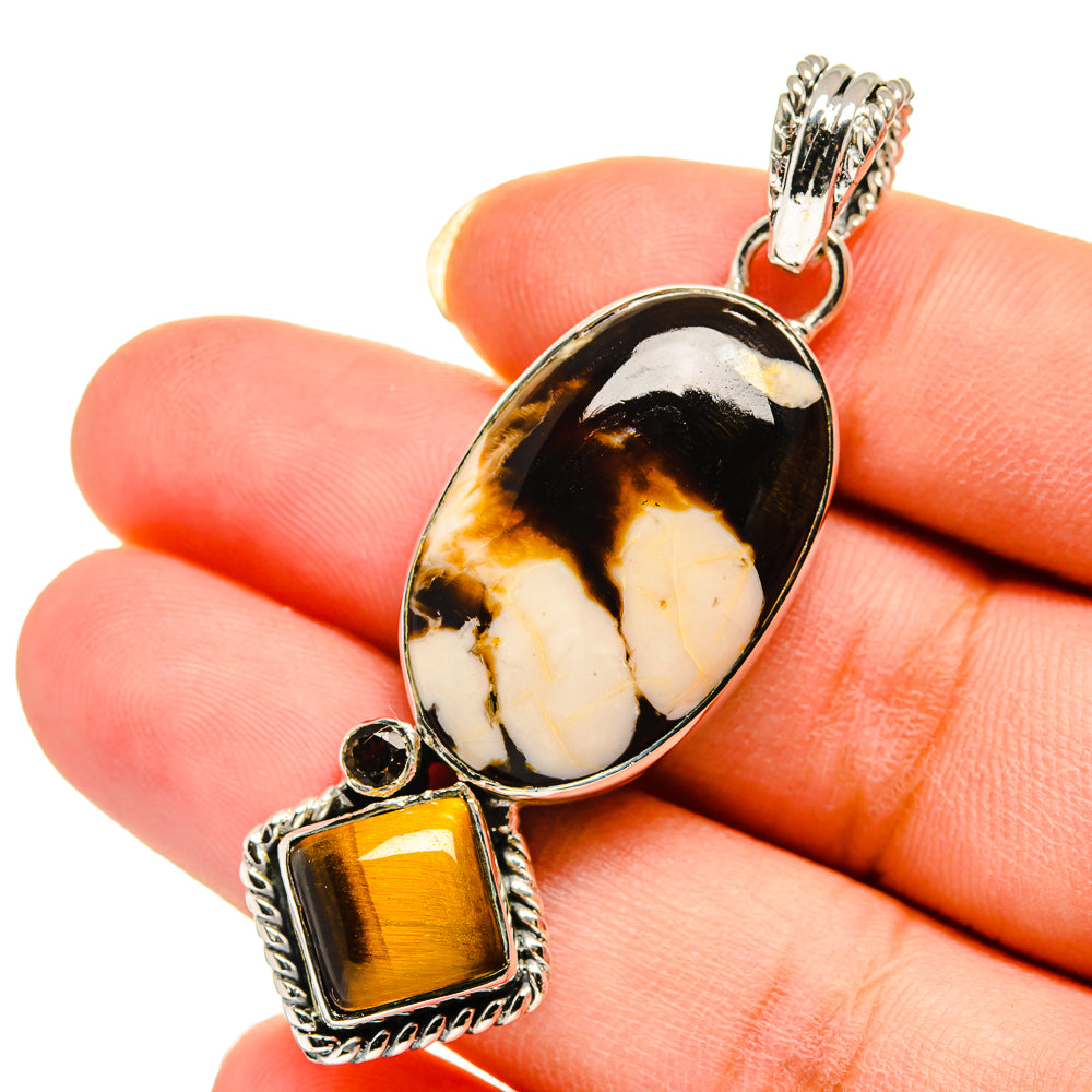 Peanut Wood Jasper Pendants handcrafted by Anasilvercos - PD12434