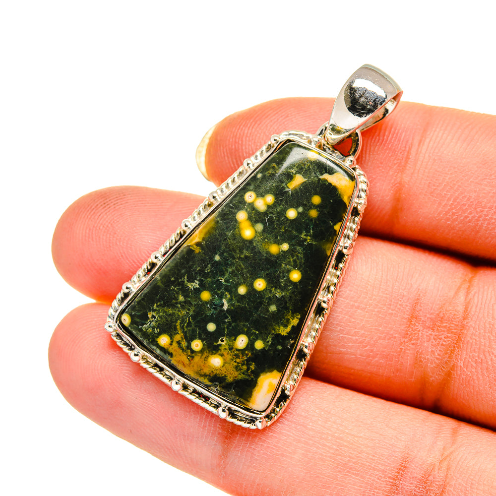 Ocean Jasper Pendants handcrafted by Anasilvercos - PD12438