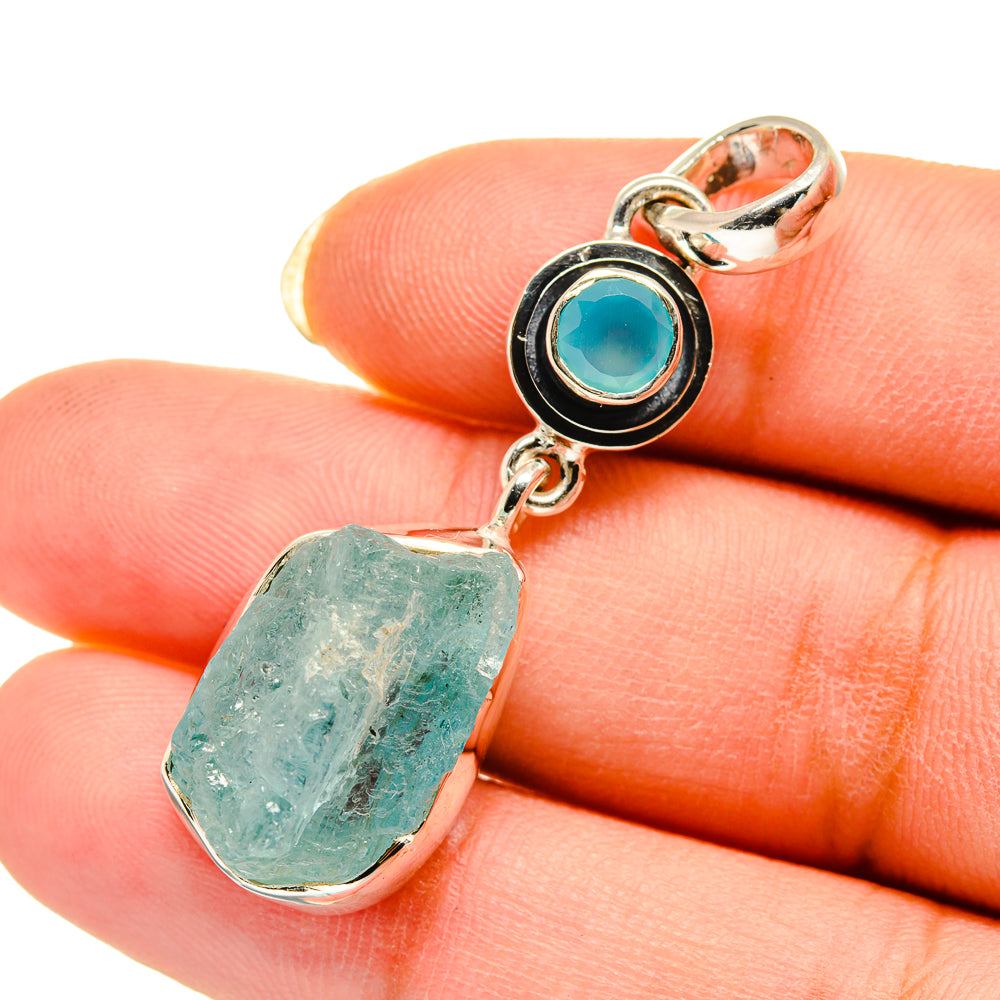 Aquamarine Pendants handcrafted by Anasilvercos - PD12447