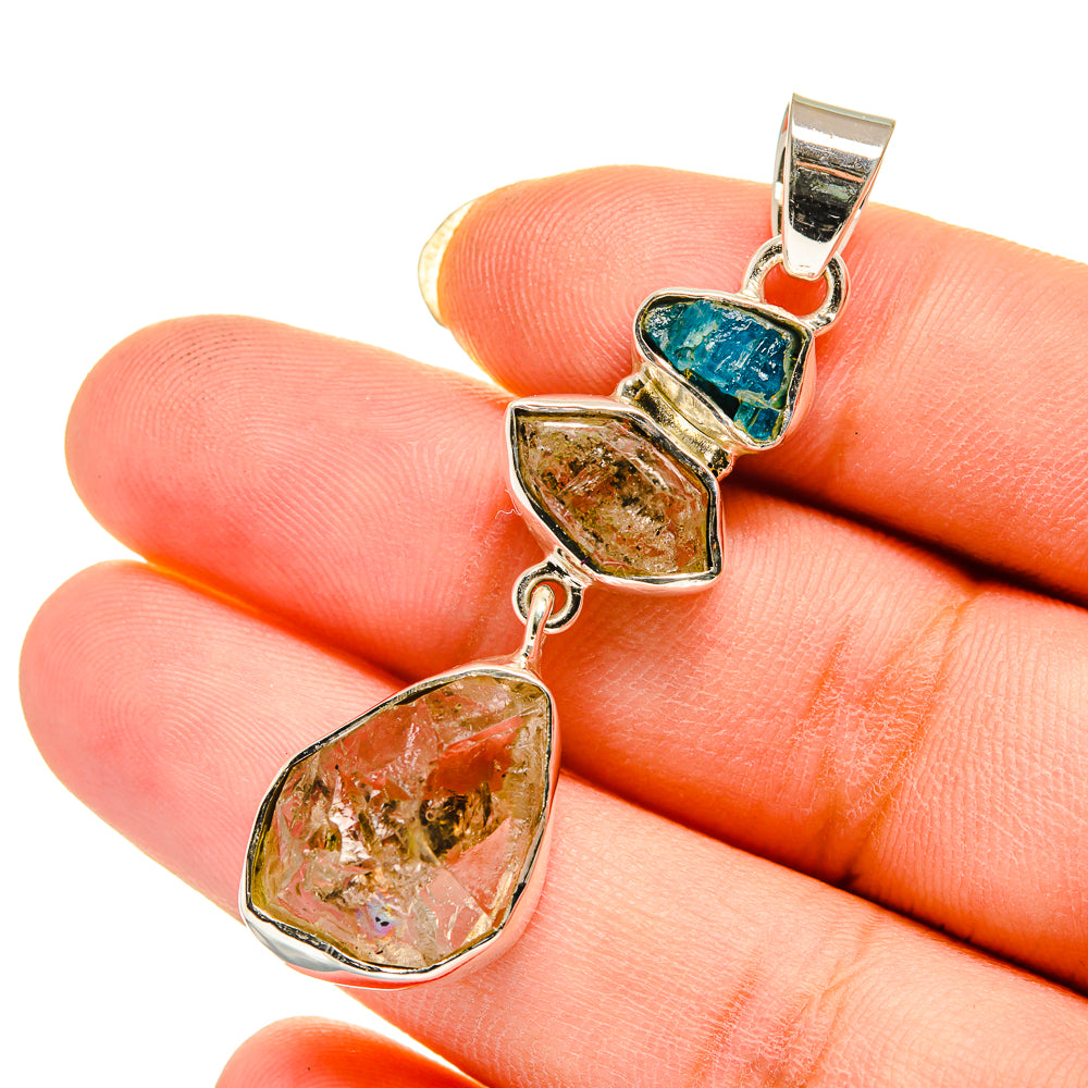 Herkimer Diamond Pendants handcrafted by Anasilvercos - PD12454