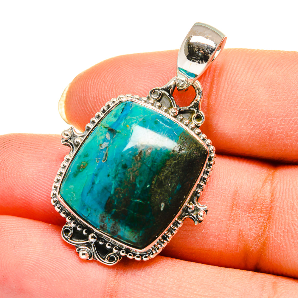 Chrysocolla Pendants handcrafted by Anasilvercos - PD12460