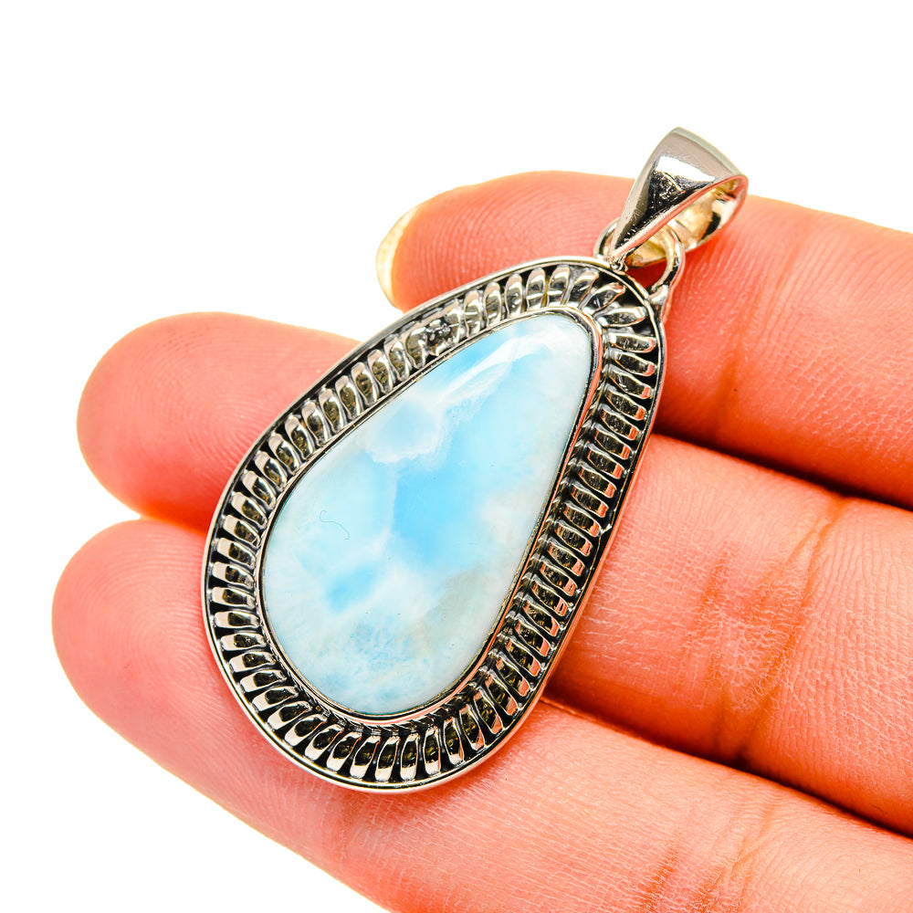 Larimar Pendants handcrafted by Anasilvercos - PD12464