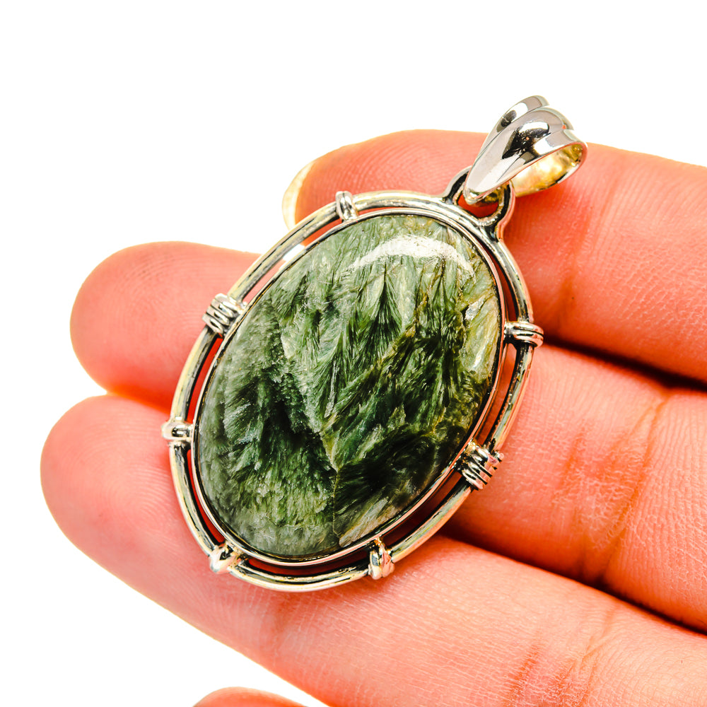 Seraphinite Pendants handcrafted by Anasilvercos - PD12465