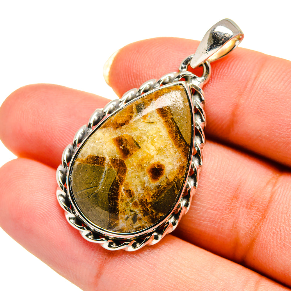 Septarian Nodule Pendants handcrafted by Anasilvercos - PD12468