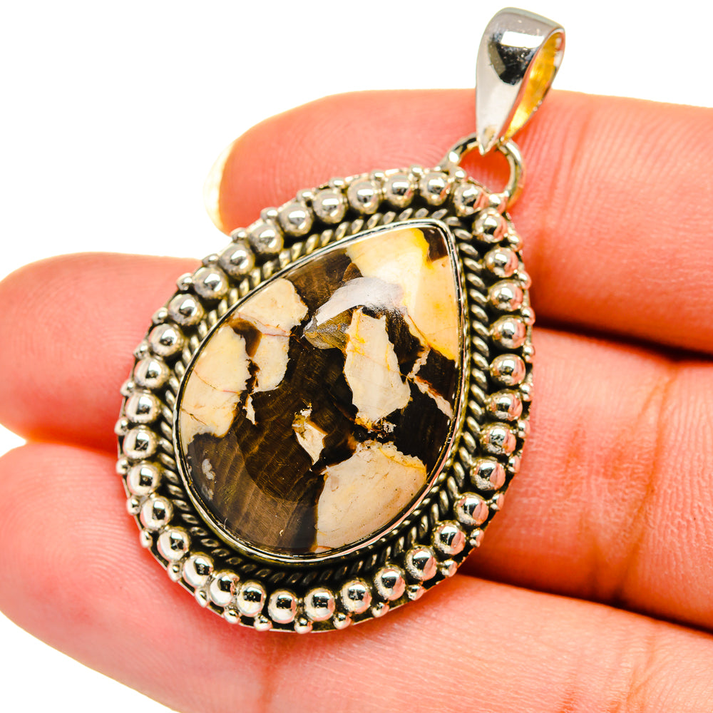 Peanut Wood Jasper Pendants handcrafted by Anasilvercos - PD12475