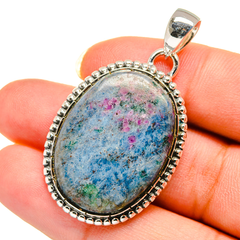 Ruby Fuchsite Pendants handcrafted by Anasilvercos - PD12478