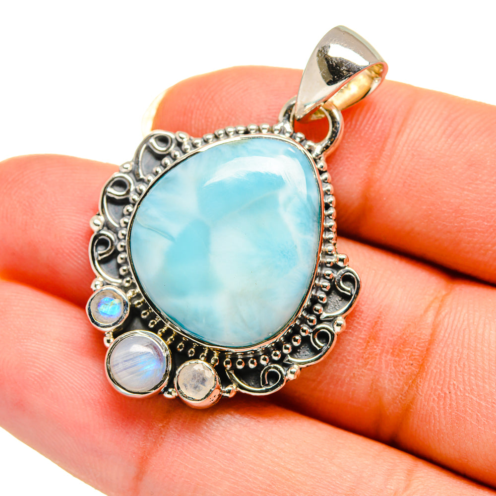 Larimar Pendants handcrafted by Anasilvercos - PD12481