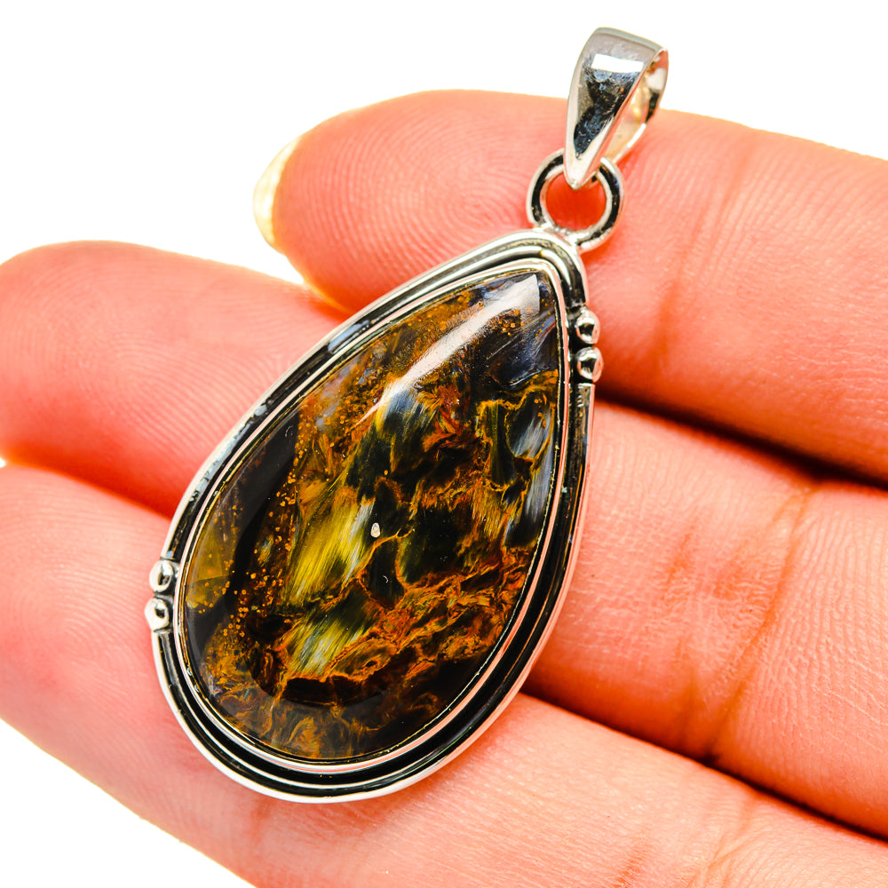 Golden Pietersite Pendants handcrafted by Anasilvercos - PD12488