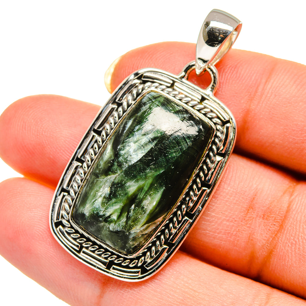 Seraphinite Pendants handcrafted by Anasilvercos - PD12495