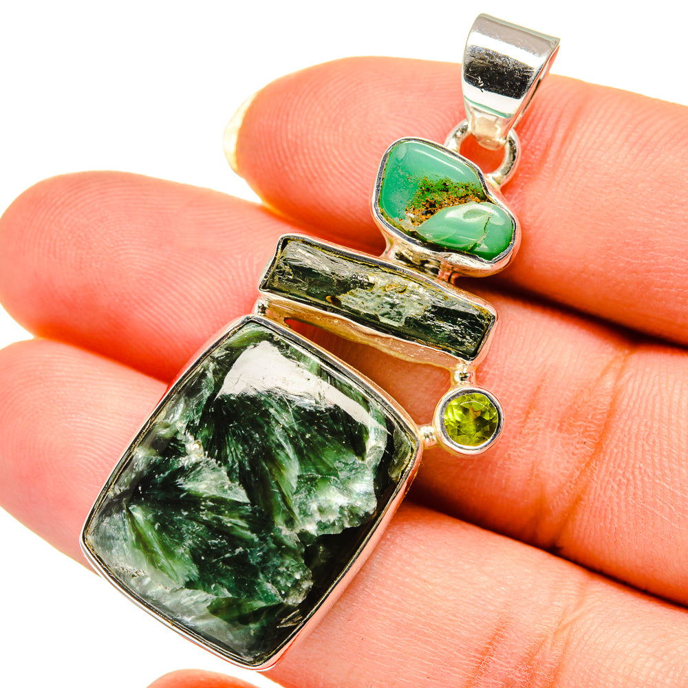 Seraphinite Pendants handcrafted by Anasilvercos - PD12500