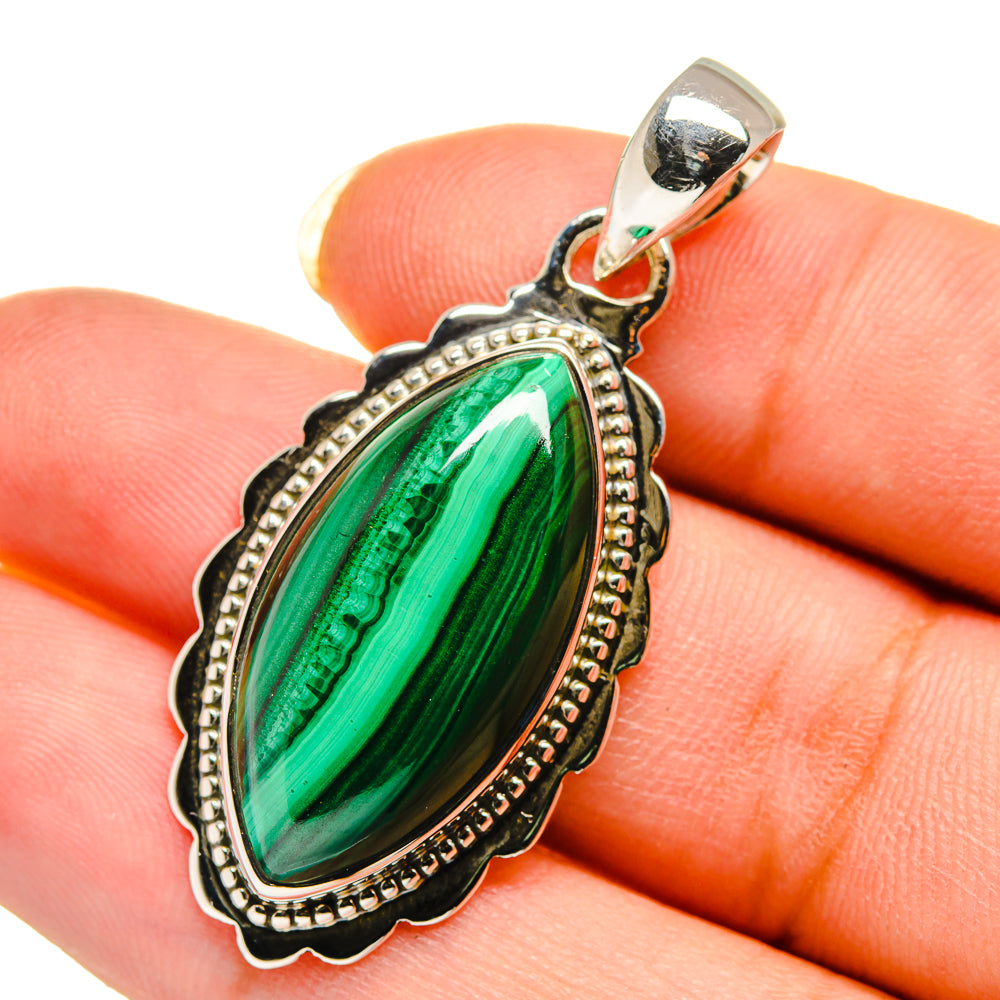 Malachite Pendants handcrafted by Anasilvercos - PD12501